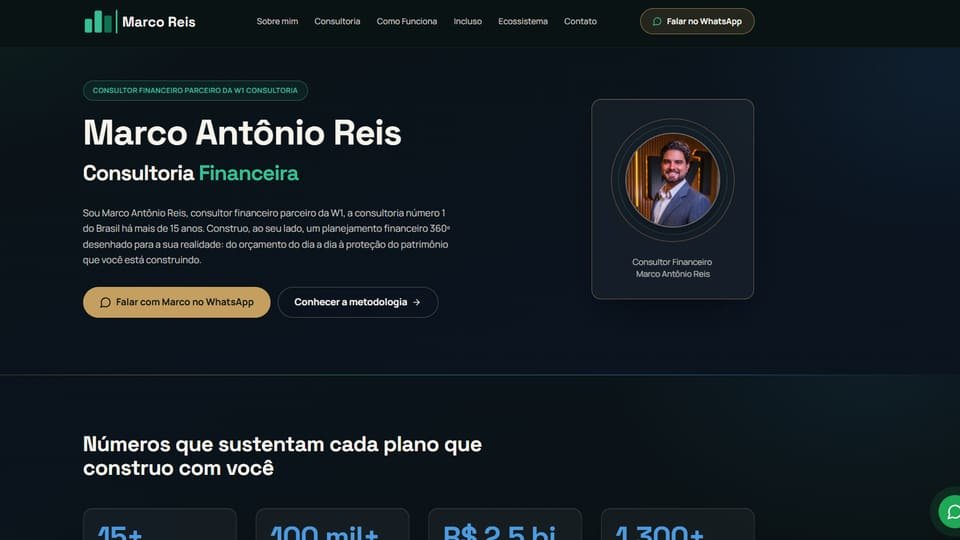 Consultoria Financeira — Identidade escura: projeto desenvolvido pela Avell Labs